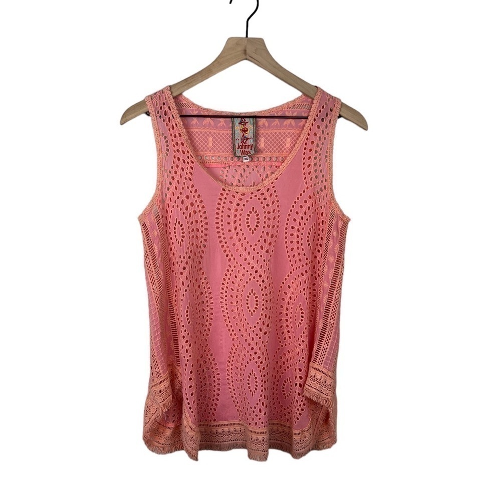 Johnny Was Hoxie Eyelet Sleeveless Top